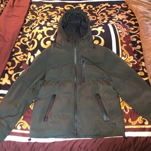 American Eagle Olive Puffer Jacket